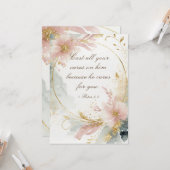 1ペテロ5:7 すべての思いを彼にゆだねなさい 聖書カード カード (正面/裏面インサイチュ)