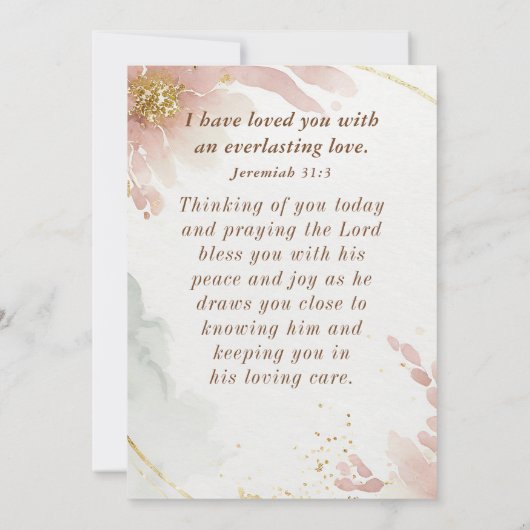 1ペテロ5:7 すべての思いを彼にゆだねなさい 聖書カード カード (裏面)