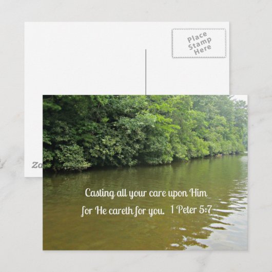 1ペテロ5:7 ポストカード (正面/裏面)