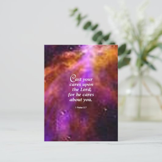 1ペテロ5:7 ポストカード (スタンド正面)