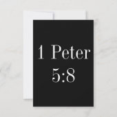 1ペテロ5:8 KJV聖書の聖句の挨拶 カード (裏面)