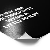 1ペニーの考えは少し高価に見える フォトプリント            (角)