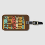 1ペニーの考えは少し高価に見える ラゲッジタグ (正面横)