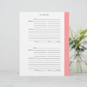 1ページあたり4 – ピンクの両面レシピページ (スタンド正面)