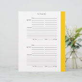 1ページあたり4 – 黄色の両面レシピページ (スタンド正面)