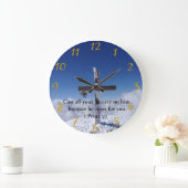 1ペーター5:7マウテンピーククロス ラージ壁時計 (ホーム)