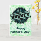 #1ホッケーのパパの父の日カード カード (黄色い花)