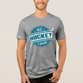 #1ホッケーコーチの(青い)ティー トライブレンドTシャツ (正面)
