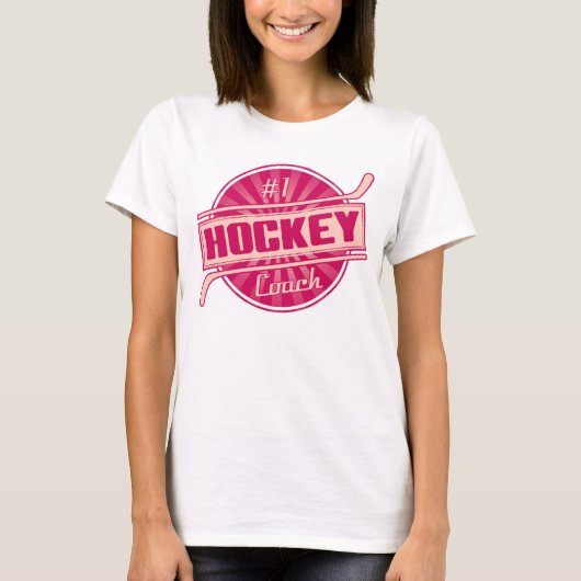#1ホッケーコーチ、バックカスタムプリント Tシャツ (正面)