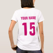 #1ホッケーコーチ、バックカスタムプリント Tシャツ (裏面)