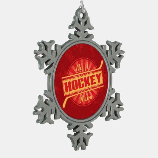 1ホッケームクリスマスツリーの装飾 スノーフレークピューターオーナメント (左)