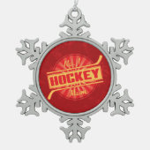 1ホッケームクリスマスツリーの装飾 スノーフレークピューターオーナメント (正面)