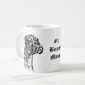 #1ボクサーのお母さんのボクサーのマグ コーヒーマグカップ (正面左)