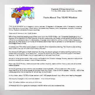 1ポスター – 10/40ウィンドウについての事実 ポスター