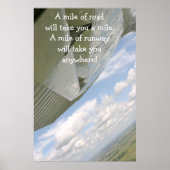 1マイルの道を行く飛行機は1マイルを取る ポスター (正面)