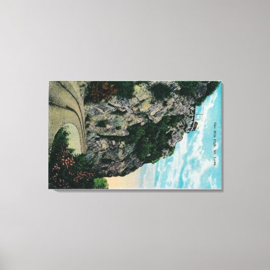 1マイルの高さ、ローエマウン山。カリフォルニア州ローエ キャンバスプリント (正面)