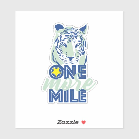 1マイルブルーやる気を起こさせるトラ シール (シート)
