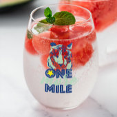 1マイル青やる気を起こさせる虎ワイングラス ステムなしワイングラス