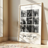 1ミニマル周年記念結婚のフォトコラージュ ポスター