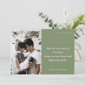 1ミニマル枚のはっきりした写真デュスキーグリーンクリスマススピリット シーズンカード (スタンド正面)