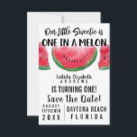1メロンウォーター色のスイカ1歳 セーブザデート<br><div class="desc">この可愛カッコいいい、スイカユニークーをテーマにした最初の誕生日パーティーSave the Date cardは、あなたの小さな恋人のための完璧な選択である。デザインは手描きで手のひら絵を描し赤い水の色を半分にスライスし、4分の1のスイカのフルーツを黒いタイポグラフィと一緒にカスタムスライスした。引用文は「私たちの小さな恋人はメロンの中の一人だ…」と言う。 これは素晴らし夏への招待であり、愛する人に最適でモダンすアート、そしてデザインのスタイルシンプル。***重要なデザイン注：一致する製品リクエスト、色の変更、配置の変更、その他の変更リクエストなどのカスタムデザインのリクエストについてクリックは、「連絡」ボタンをクリックするか、デザイナーに直接lafemme.art@gmail.comまで電子メールで送信してください。あなたは彼女に完全なデザインと新しい要求をカスタム電子メールで送ることができる。</div>