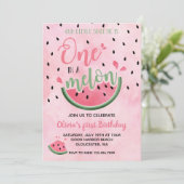 1メロンスイカの水彩一歳 招待状 (スタンド正面)