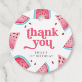1メロンスイカ1歳の誕生日ありがとう フェイバータグ (正面)