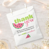 1メロンスイカ1歳の誕生日ありがとう フェイバーバッグ (クリップ留めされた状態)