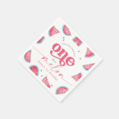 1メロンスイカ1歳の誕生日パーティー スタンダードカクテルナプキン (角)