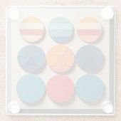 1モダン世紀の幾何学模様 ガラスコースター (裏面)