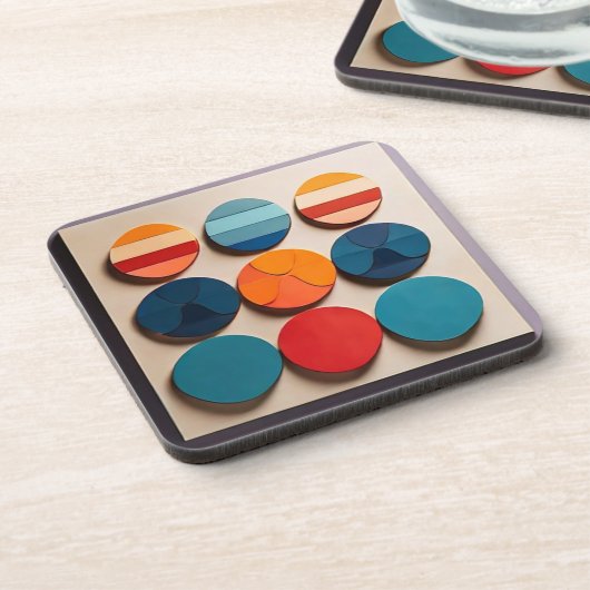 1モダン世紀の幾何学模様 コースター (左側)