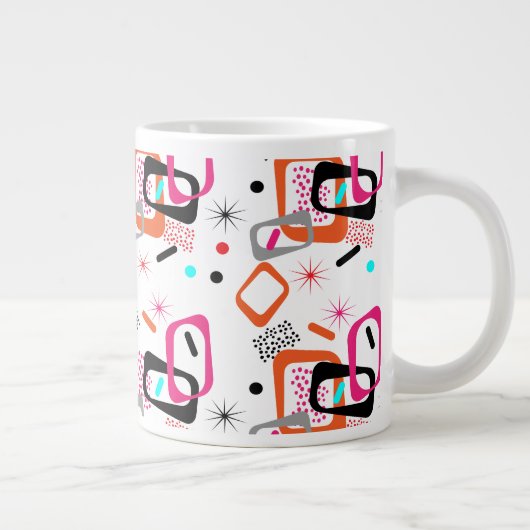 1モダン世紀の幾何学模様 ジャンボコーヒーマグカップ (右)