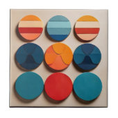 1モダン世紀の幾何学模様 タイル (正面)