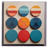 1モダン世紀の幾何学模様 タイル (正面)