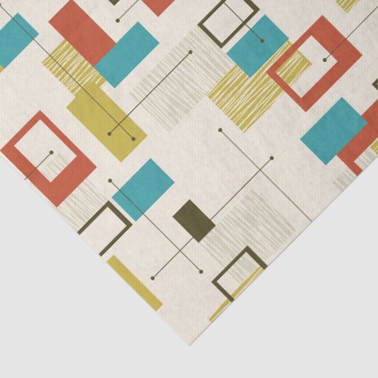 1モダン世紀中葉の色の幾何学模様 薄葉紙 (詳細)