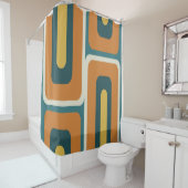 1モダン世紀中葉カラフル長方形1 シャワーカーテン (インサイチュ)