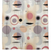 1モダン世紀中頃の抽象芸術 シャワーカーテン (正面)