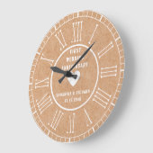 1モダン周年記念ローマ数字 ラージ壁時計 (傾斜)
