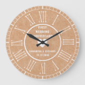 1モダン周年記念ローマ数字 ラージ壁時計 (正面)