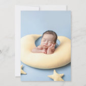 1モダン歳ミニマルの誕生日の写真 招待状 (裏面)