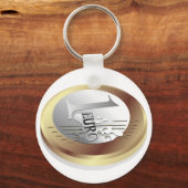 1ユーロ硬貨キーチェーン キーホルダー (正面)