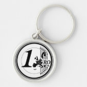 1ユーロ貨幣ハンドメイド キーホルダー (正面)
