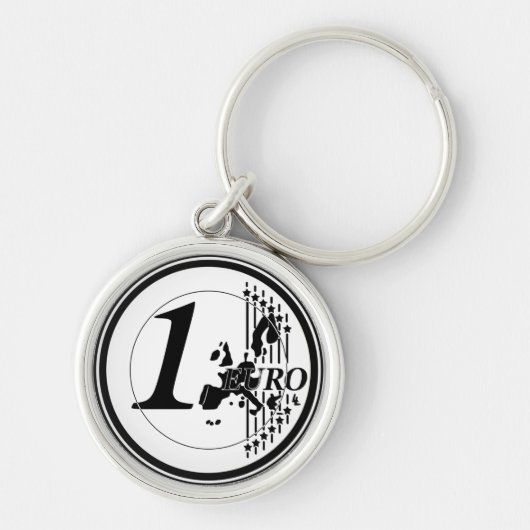 1ユーロ貨幣ハンドメイド キーホルダー (正面)