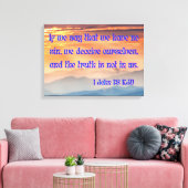 1ヨハネ1:8聖書の聖句KJV写真ウォールアート キャンバスプリント (インサイチュ (リビング))