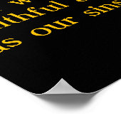 1ヨハネ1:9十字架上のイエスの輝かしい瞬間 ポスター (角)