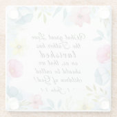 1ヨハネ3:1素晴らしは父が私たちに惜しみなく与えた ガラスコースター (裏面)