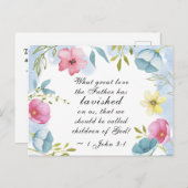 1ヨハネ3:1素晴らしは父が私たちに惜しみなく与えた ポストカード (正面/裏面)