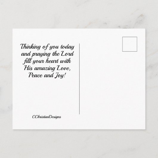 1ヨハネ3:1素晴らしは父が私たちに惜しみなく与えた ポストカード (裏面)