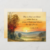 1ヨハネ3:16イエスは私たちのために命を捨てた (正面/裏面)