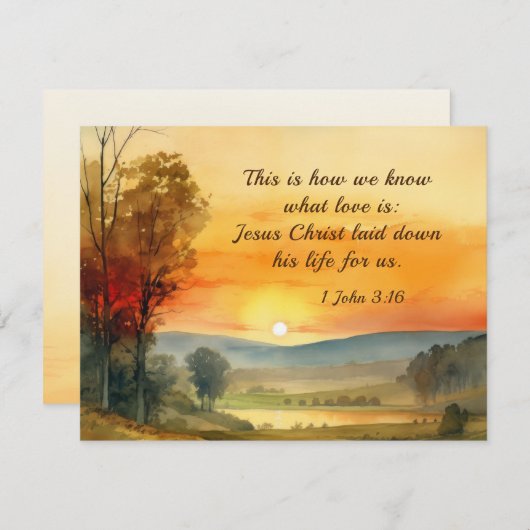 1ヨハネ3:16イエスは私たちのために命を捨てた (正面/裏面)